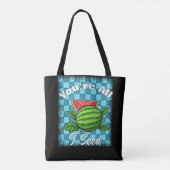 watermeloen tote bag (Achterkant)