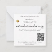 *~* Watermeloen TOURMALINE AP64 Flat Note Kaart Notitiekaartje (Achterkant)