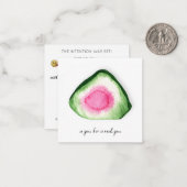 *~* Watermeloen TOURMALINE AP64 Flat Note Kaart Notitiekaartje (Voorkant / Achterkant in situ)