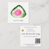 *~* Watermeloen TOURMALINE AP64 Flat Note Kaart Notitiekaartje (Voorkant / Achterkant)