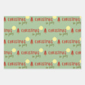 Watermeloen Tree Stripe Kerstmis in juli Trio Inpakpapier Vel (Voorkant 3)