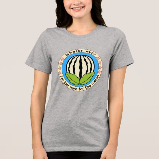 watermeloen Tri-Blend shirt (Voorkant)