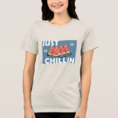 watermeloen Tri-Blend shirt (Voorkant)