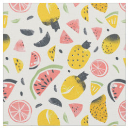 Watermeloen & Tropisch Fruit Cottagecore Stof