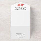 Watermeloen Tropisch Fruit Leuke Rustieke Bruiloft All In One Uitnodiging (Buitenkant)