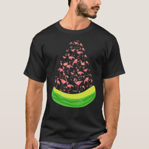 Watermeloen Tropische Diervogel Exotic Pink Flamin T-shirt