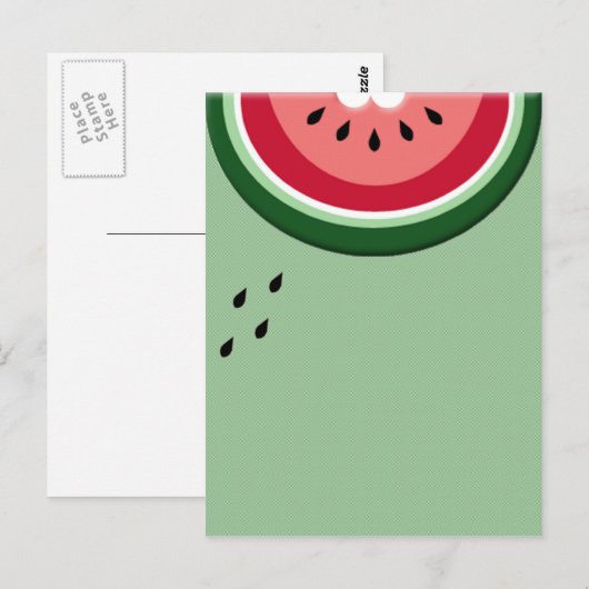 watermeloen uitnodigen briefkaart (Voorkant / Achterkant)