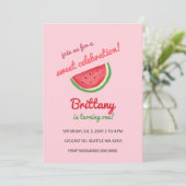 watermeloen - uitnodiging voor zomervakantie (Staand voorkant)