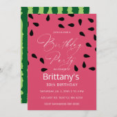 watermeloen - uitnodiging voor zomervakantie (Voorkant / Achterkant)