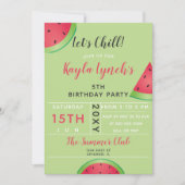 watermeloen - uitnodiging voor zomervakantie (Voorkant)