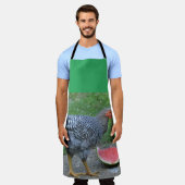 Watermeloen van kippen schort (Gedragen)