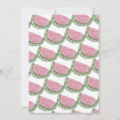 Watermeloen Verjaardag Aquarel Zomer Zaden Kaart (Achterkant)