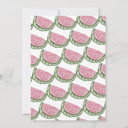 Watermeloen Verjaardag Aquarel Zomer Zaden Kaart (Achterkant)