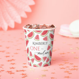 Watermeloen Verjaardag, Een in een meloen Verjaard Papieren Bekers