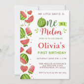 Watermeloen Verjaardag Eerste verjaardag Kaart (Voorkant)