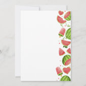 Watermeloen Verjaardag Eerste verjaardag Kaart (Achterkant)