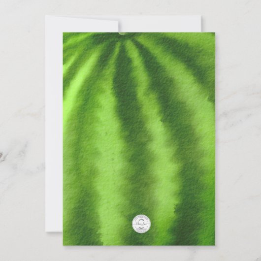 Watermeloen Verjaardag Elke leeftijd Uitnodiging (Achterkant)