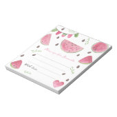 Watermeloen verjaardag tijd capsule bericht notitieblok (Linkerzijde)