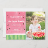 Watermeloen Verjaardag Uitnodiging Meloen feest Zo (Voorkant)