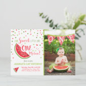 Watermeloen Verjaardag Uitnodiging Melon Summer Pa (Staand voorkant)
