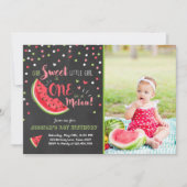 Watermeloen Verjaardag Uitnodiging Melon Summer Pa (Voorkant)