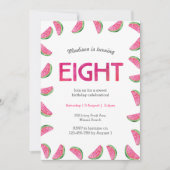 Watermeloen Verjaardag uitnodiging voor 8e Verjaar (Voorkant)