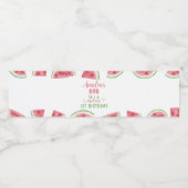 Watermeloen Verjaardag Waterfles Label Waterfles Etiket (Enkel label)