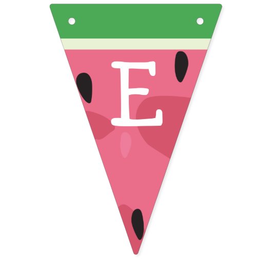 Watermeloen Verjaardagsbanner Vlaggetjes (Derde vlag)