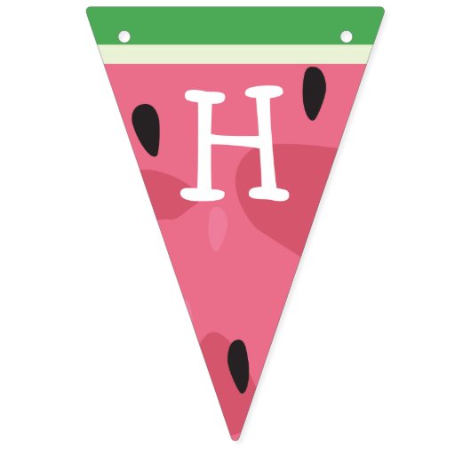 Watermeloen Verjaardagsbanner Vlaggetjes (Tweede vlag)