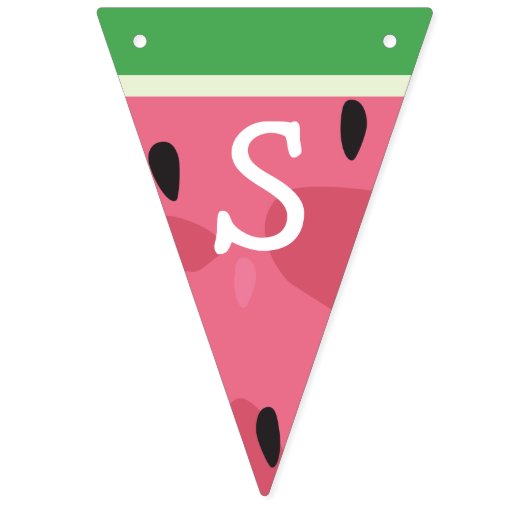 Watermeloen Verjaardagsbanner Vlaggetjes (Eerste vlag)