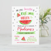 Watermeloen Verjaardagsfeest Uitnodigingen (Staand voorkant)