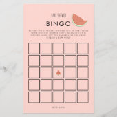 Watermeloen Verjaardagsfeestje Bingo Spel (Voorkant)