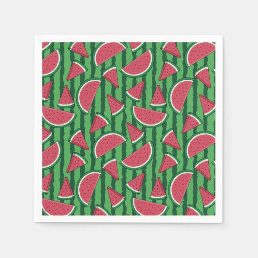 Watermeloen Verjaardagsfeestje Servet (Voorkant)
