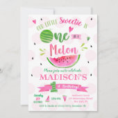 Watermeloen verjaardagsfeestje uitnodigingen (Voorkant)