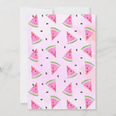 Watermeloen verjaardagsfeestje uitnodigingen (Achterkant)