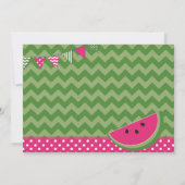 Watermeloen Verjaardagsfeestuitnodiging Kaart (Achterkant)