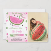 Watermeloen verjaardagsfoto uitnodiging (Voorkant)
