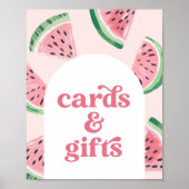 Watermeloen Verjaardagskaarten en Geschenken Teken Poster (Voorkant)