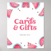 Watermeloen Verjaardagskaarten & Geschenken Teken Poster (Voorkant)