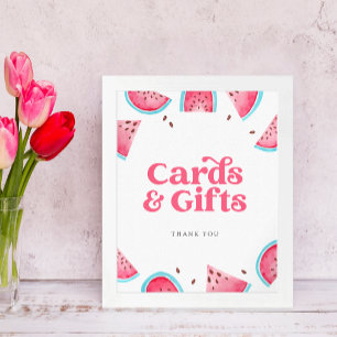 Watermeloen Verjaardagskaarten & Geschenken Teken Poster