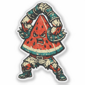 Watermeloen Verpulveraar — Vintage Retro Street Fi Sticker