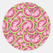 Watermeloen verraderlijke tikkers ronde sticker (Voorkant)