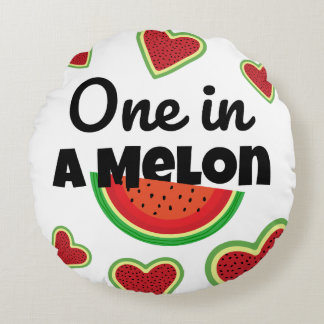 Watermeloen Verrukking: Een in een Meloen Ronde Ku Rond Kussen