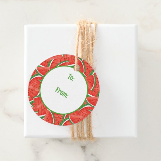 Watermeloen, vers bedankjes labels (In situ)