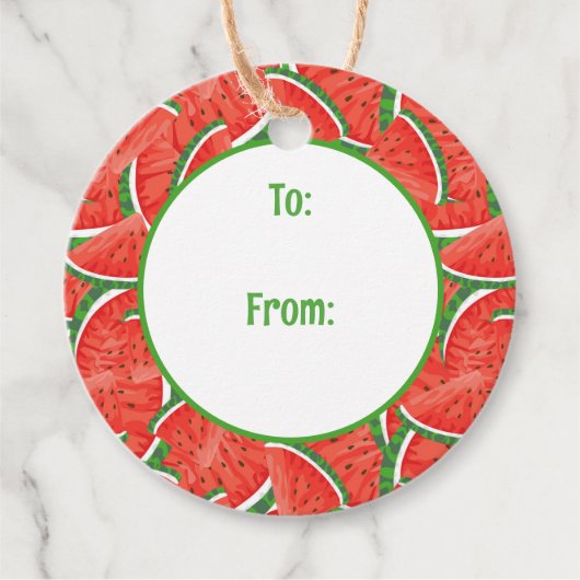 Watermeloen, vers bedankjes labels (Voorkant)