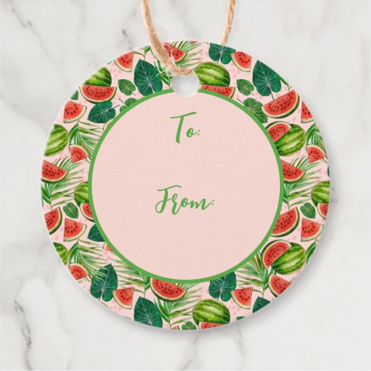 Watermeloen, vers bedankjes labels (Voorkant)