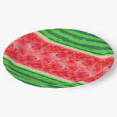 Watermeloen verse zomervruchten papieren bordje (Gekanteld)