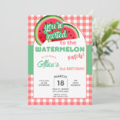 Watermeloen Viering Verjaardag Kaart (Staand voorkant)