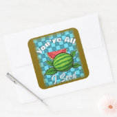 watermeloen vierkante sticker (Envelop)