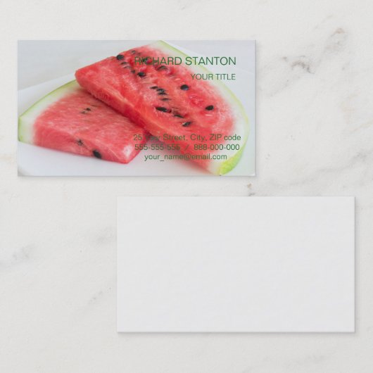 Watermeloen Visitekaartje (Voorkant / Achterkant)